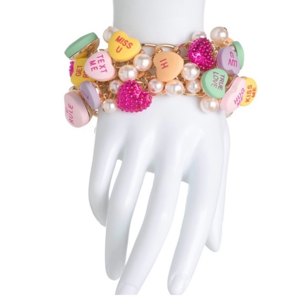 Betsey Johnson Sweetheart Charm Bracelet